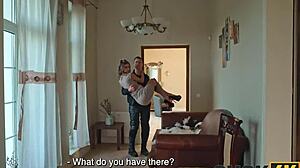 Cuck4K biker slams hard into shaved European slut’s pussy.