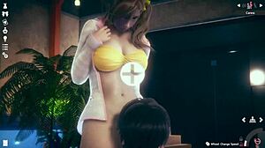 Misaki in Honey Select 2 Gets Bent Over