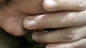 Sucking off the delivery guy and swallowing his load