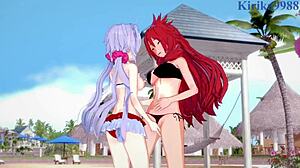 Kanade Am and Chris Yukine unleash explosive lesbian passion with Tsubasa Kazanari!