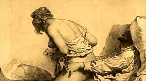 Vintage erotic art sparks intriguing retro cartoon vibes