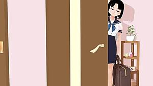 mia shows in sailor uniform