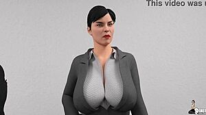 Soția îl trădează pe soț cu un trio pentru promovare la job