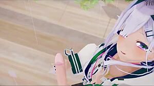 Amane Kanata Undresses in Sex Dance!