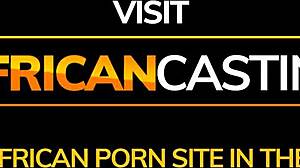 Ερασιτέχνης μαύρη κλαίει σε έντονη casting σεξουαλική συνεδρία.