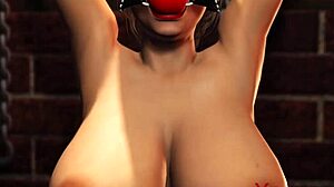 Why does this gagged sub-slut crave black cock fucking her big tits?