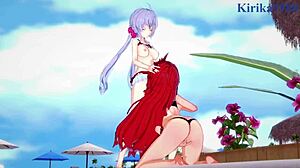 Kanade Am and Chris Yukine unleash explosive lesbian passion with Tsubasa Kazanari!