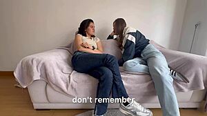 Kolumbiai sógornő egyre könyörög több punci nyalásért forró menetben