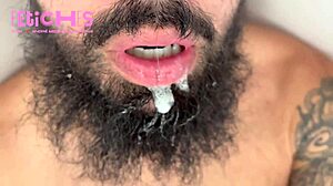 watch the bearded guy get spit on by the handsome one full video on red