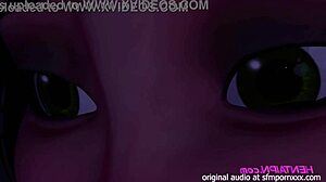 Milf i 3D Hentai med kort hår och grön skjorta