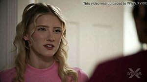 Missax star Melody Marks uses her words while getting deepthroated in socks. Her small tits bounce with every thrust.