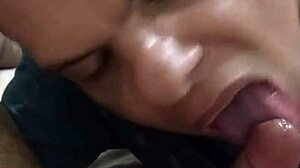 Sucking off the delivery guy and swallowing his load