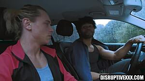 black footballer tony genius bangs cheerleader in interracial action