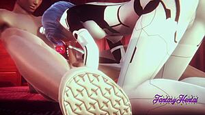 Rei Ayanami and Shinji Ikari in Hard Evangelion Hentai 3D