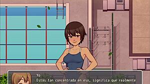 uhh, hentai game daily life, i bang her in bathroom, spy at school pool!