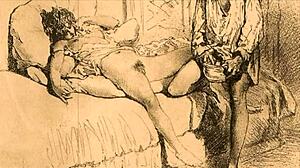 Vintage erotic art sparks intriguing retro cartoon vibes