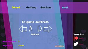 Exhibitionist girl rides dildo on bike in public outdoor hentai sex game.