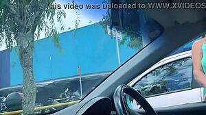 Milf Teases Big Cock in Mall, Cums in Parking Lot