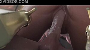 lara croft gives blowjob, squirts, and gets creampied in 3d hentai.