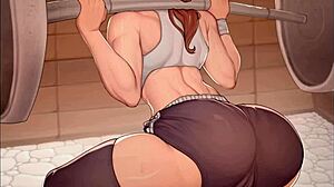 Harem In Another World Ep 20: Gym Workout Exposes Her Pussy