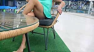 Milf Teases Big Cock in Mall, Cums in Parking Lot