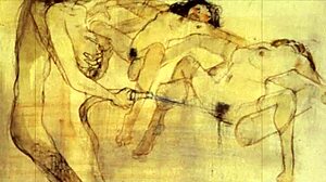 Vintage hentai illustration with erotic anime cartoon scenes 😏