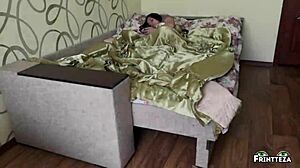 Hot MILF Stepmom Gets DOUBLE PENETRATION Gift from Stepson