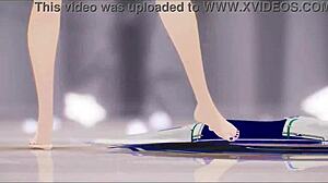 Amane Kanata Undresses in Sex Dance!