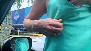 Milf Teases Big Cock in Mall, Cums in Parking Lot