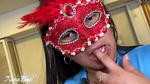 Mini gangbang with four men fucking me without condom creampie