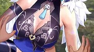 Yelan From Genshin Impact In Steamy Hentai Scene