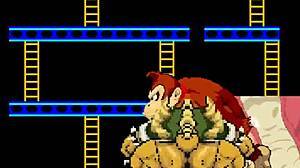 Bowser Koopa and Donkey Kong bang Mario hard! 😜