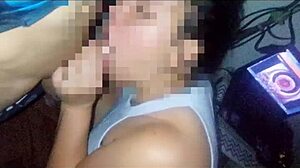 Passionate amateur sex heats up in the kitchen with young Latina