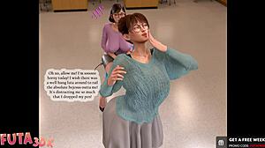 wanna see a hot babe with huge tits slam her giant cock in tight slit?