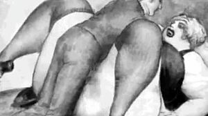 Взгляни на эту винтажную эротическую иллюстрацию, просто огонь