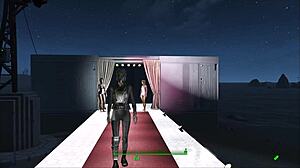 exploring fallout 4 fashion with cyberpunk 2077 vibes in anime hentai style