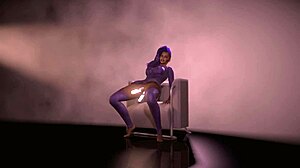 Sombra's Ecstatic Double Dildo Anal in Overwatch Parody