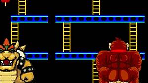 Bowser Koopa and Donkey Kong bang Mario hard! 😜