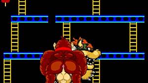 Bowser Koopa and Donkey Kong bang Mario hard! 😜