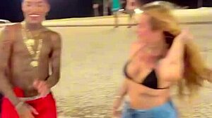 street party turns wild in moving car