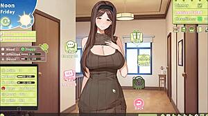 Summer Clover Hentai Game Ep 10 - Cute Brunette Teen Gets Double Cumshot Face