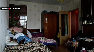 Dirty slut wife leaves door open for any dick