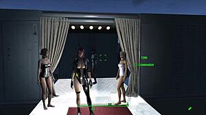 exploring fallout 4 fashion with cyberpunk 2077 vibes in anime hentai style