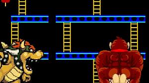 Bowser Koopa and Donkey Kong bang Mario hard! 😜