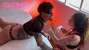 Woman Fucks Boyfriend With Dildo In Bdsm Fetish