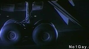 Gay Interracial Threesome Gets Wild on Flight With Big Cock Action