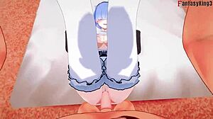 Rem's Intense Fucking with Big Boobs Maid in Re Zero POV