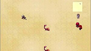 Best friend flashes tits in harem hentai game, making him cum twice.