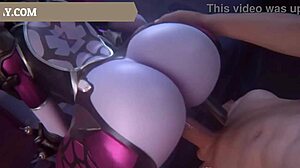 Rough pounding of beautiful animated girls' asses.