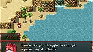 Best friend flashes tits in harem hentai game, making him cum twice.